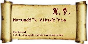 Marusák Viktória névjegykártya